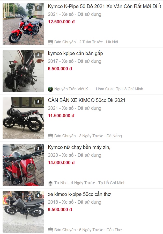 Tổng hợp Kymco Kpipe 50cc Cũ giá rẻ bán chạy tháng 52023  BeeCost